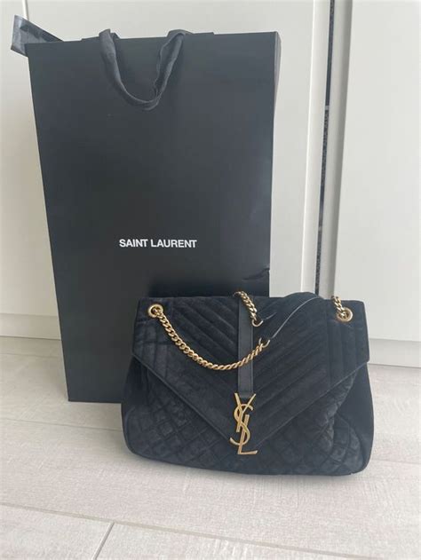 ysl tasche wildleder schwarz|TASCHEN .